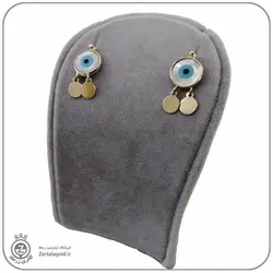 گوشواره آویز طلا طرح چشم نظر و پولک 1 - 3,433,500&nbsp;تومان