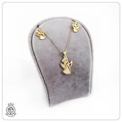 نیم ست طلا طرح فرشته سه بعدی