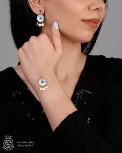 نیم ست طلا چشم نظر با پولک - قیمت 7,929,000&nbsp;تومان