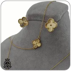 نیم ست طلا طرح گل ون کلیف - خرید آنلاین طلا 13,692,000&nbsp;تومان