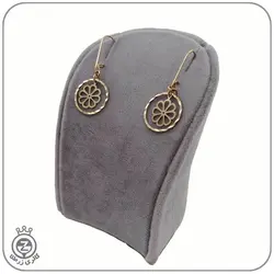 گوشواره طلا آویز طرح حلقه و گل - 2,860,500&nbsp;تومان