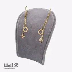 گوشواره آویز طلا طرح دایره ون کلیف کد E1907