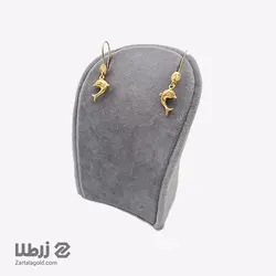 گوشواره طلا با آویز طرح دلفین کد E1770