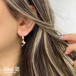 گوشواره طلا با آویز طرح دلفین کد E1770