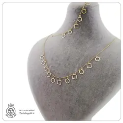 نیم ست طلا طرح هندسی 3