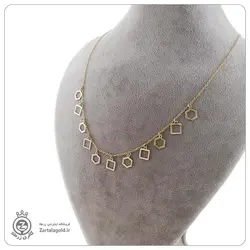 نیم ست طلا طرح هندسی 3
