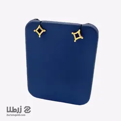 گوشواره میخی طرح مربع حاشیه دار تو خالی کد E6523