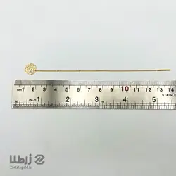 گوشواره طلا بخیه ای طرح گل کد E1708