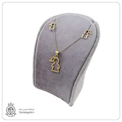 نیم ست طلا طرح دختر 1