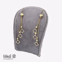گوشواره طلا آویز طرح ونکلیف تو خالی کد E1647