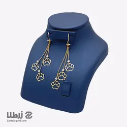 گوشواره طلا با آویزهای طرح رد پا کد E1646