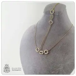 نیمست طلا طرح هندسی دایره مستطیل -خرید نیمست طلا مناسب کادو