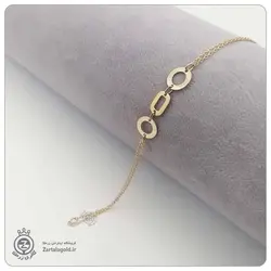 نیمست طلا طرح هندسی دایره مستطیل -خرید نیمست طلا مناسب کادو