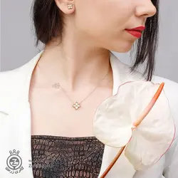 نیم ست طلا طرح گل چهار پر - خرید آنلاین طلا 6,289,000&nbsp;تومان