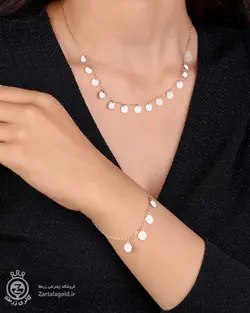 نیم ست طلا طرح پولک 1