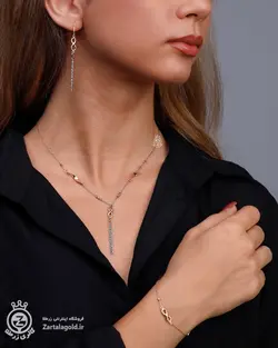 نیم ست طلا طرح بینهایت و زنجیر - خرید آنلاین طلا 15,587,000&nbsp;تومان