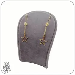 گوشواره طلا آویز طرح ستاره تراش دار - 2,617,500&nbsp;تومان