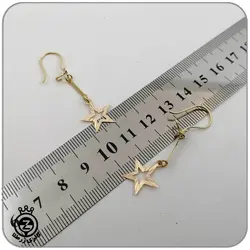 گوشواره طلا آویز طرح ستاره تراش دار - 2,617,500&nbsp;تومان