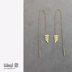 گوشواره طلا بخیه ای طرح گندم کد E1507