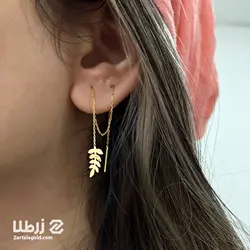 گوشواره طلا بخیه ای طرح گندم کد E1507
