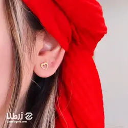 گوشواره چسبان طرح قلب خالی کد E1465