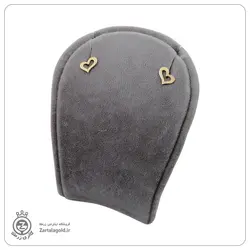 گوشواره چسبان طرح قلب حالت دار تو خالی کد E1448