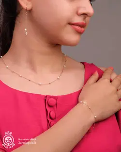 نیم ست طلا مروارید و گوی البرنادو - خرید آنلاین طلا 4,468,000&nbsp;تومان