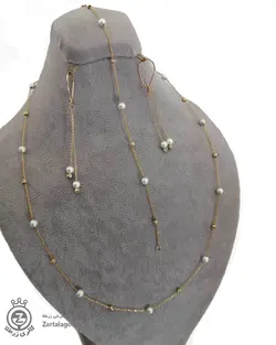 نیم ست طلا مروارید و گوی البرنادو - خرید آنلاین طلا 4,468,000&nbsp;تومان