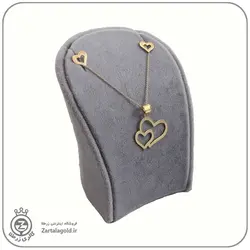 نیم ست طلا طرح قلب 6