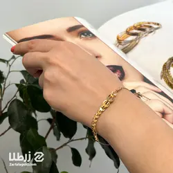 سرویس طلا پولکی آینه ای گوی دار کد NS1104