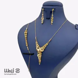 سرویس طلا پولکی آینه ای گوی دار کد NS1104