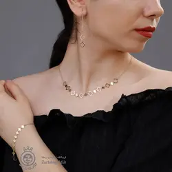 نیم ست طلا طرح ونکلیف پر و خالی - خرید آنلاین طلا 6,547,000&nbsp;تومان