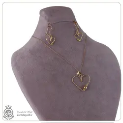 نیم ست طلا طرح قلب 4 - خرید آنلاین طلا 5,306,000&nbsp;تومان