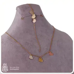 نیم ست طلا طرح قلب سه تایی 1 - خرید آنلاین طلا 5,926,500&nbsp;تومان