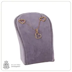 نیم ست طلا طرح قلب 1 - خرید آنلاین طلا 4,809,500&nbsp;تومان