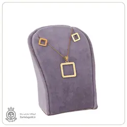 نیم ست طلا طرح هندسی 2