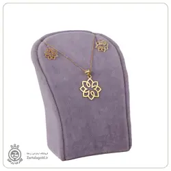 نیم ست طلا طرح گل 2