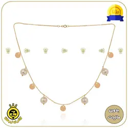 گردنبند طلا طرح پولک و مروارید - قیمت 5,943,000&nbsp;تومان