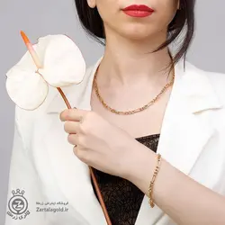 نیمست فیگارو طلا -خرید اینترنتی گردنی و دستبند طلای فیگارو