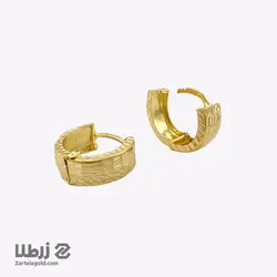 گوشواره حلقه ای تراش طرح هاگی کد E963