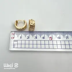 گوشواره حلقه ای تراش طرح هاگی کد E963