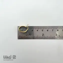 گوشواره حلقه ای ناپل طرح بیضی کد E6528