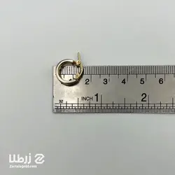 گوشواره حلقه ای ناپل دو رنگ سایز کوچک کد E6529