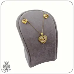نیم ست طلا طرح قلب و ضربان