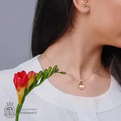 نیم ست طلا طرح قلب و ضربان