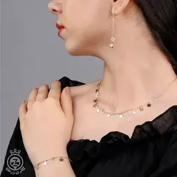 نیم ست طلا طرح ستاره پر و خالی 1