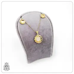 نیم ست طلا طرح قلب های سه بعدی