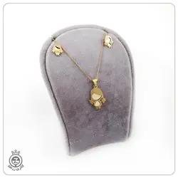 نیم ست طلا طرح دختر سه بعدی