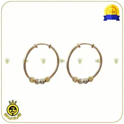 گوشواره حلقه ای با گوی - خرید آنلاین طلا 3,863,000&nbsp;تومان