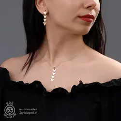 نیم ست طلا طرح مثلث 1